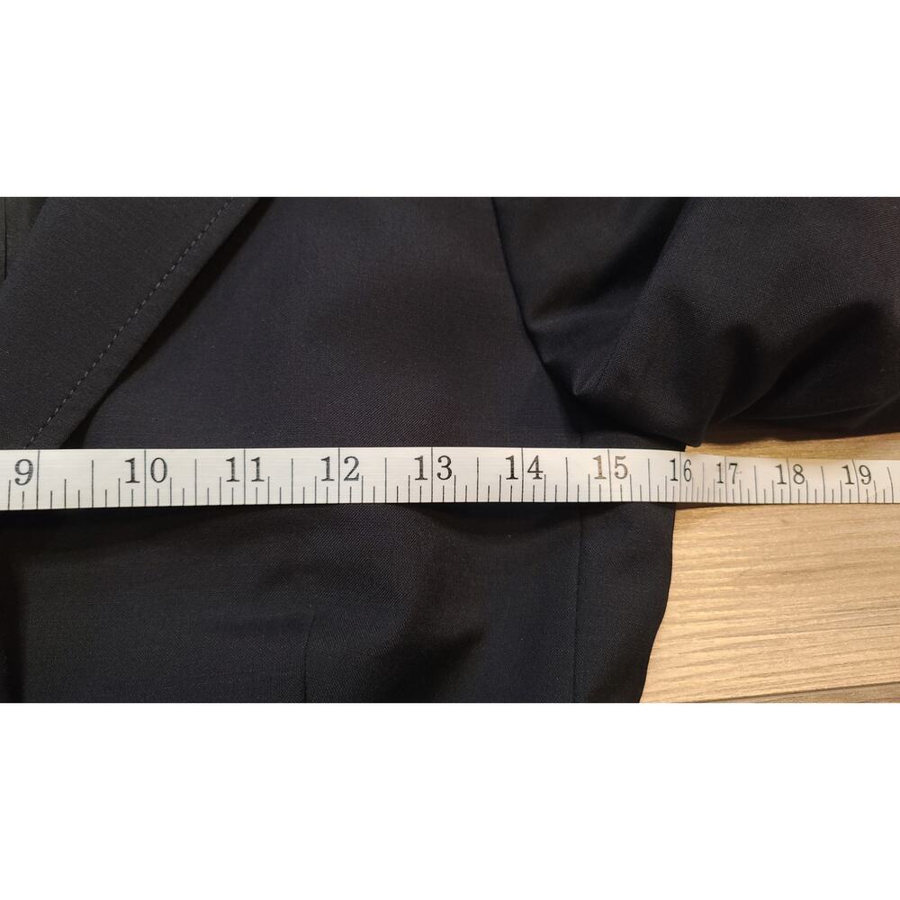 J. Crew Suiting 2 Button Wool Blazer Womens 0 Black Lined Career Office Jacket - Picture 5 of 8